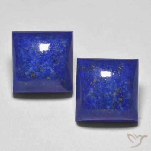 Lápis-lazúli quadrado de 17,83 quilates, 11,1 x 11,1 mm do Afeganistão, Photo A