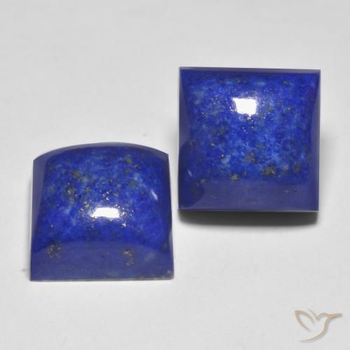 Pedras preciosas de lápis-lazúli azul natural de 17,83 ct, quadrado, opaco