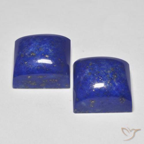 Pedras preciosas de lápis-lazúli azul natural de 17,83 ct, quadrado, opaco