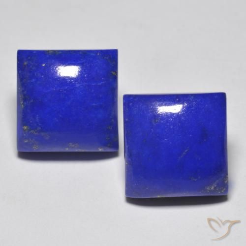 Pedras preciosas de lápis-lazúli azul natural de 14,81 ct, quadrado, opaco