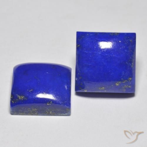 Pedras preciosas de lápis-lazúli azul natural de 14,81 ct, quadrado, opaco