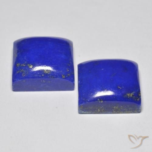 Pedras preciosas de lápis-lazúli azul natural de 14,81 ct, quadrado, opaco