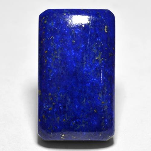 Lápis-lazúli azul natural 30,38ct, corte esmeralda, opaco