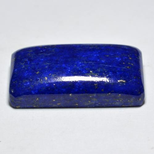Lápis-lazúli azul natural 30,38ct, corte esmeralda, opaco