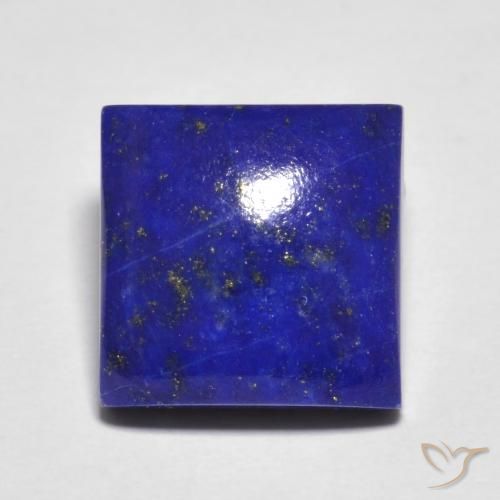 Lápis-lazúli azul natural 7,03ct, quadrado, opaco