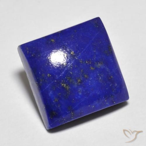 Lápis-lazúli azul natural 7,03ct, quadrado, opaco