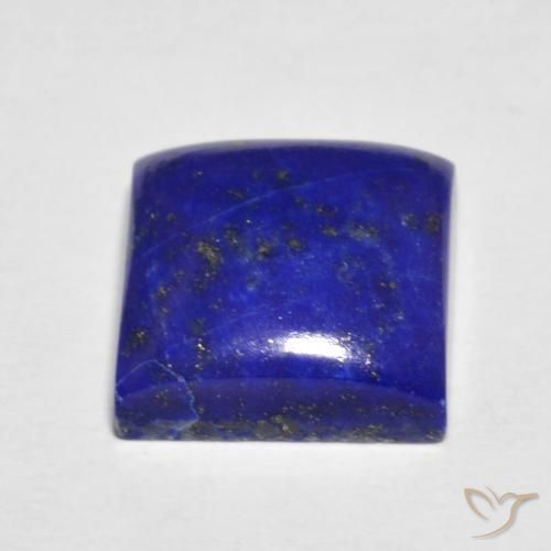 Lápis-lazúli azul natural 7,03ct, quadrado, opaco