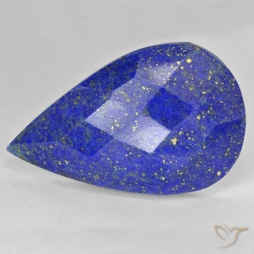 25,39 ct Lapis Lazuli Pêra Corte Rosa, 32,2 x 19,8 mm Do Afeganistão, Photo A