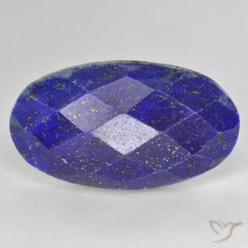 Lápis-lazúli azul natural 11,96ct, corte oval, opaco