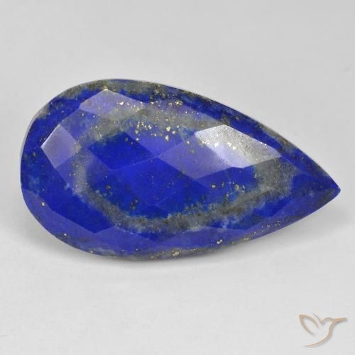 37,17 ct Lapis Lazuli Pêra Corte Rosa, 28,7 x 21,5 mm Do Afeganistão, Photo A