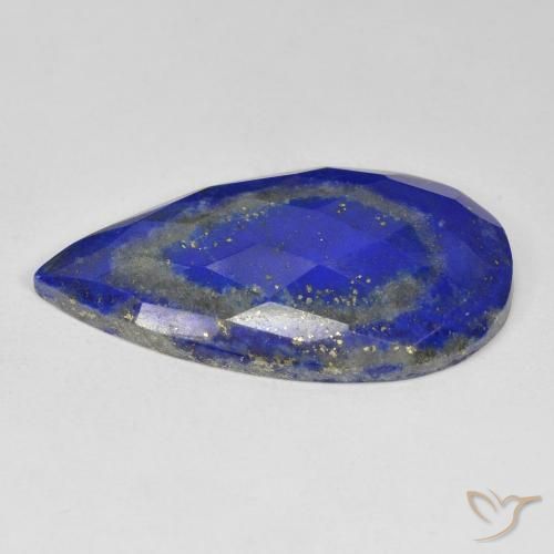 Lápis-lazúli Azul elétrico Natural 37.17ct, Formato de pêra, Opaco