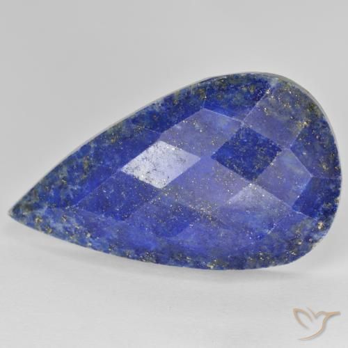 Lápis-lazúli Azul claro Natural 27.79ct, Formato de pêra, Opaco