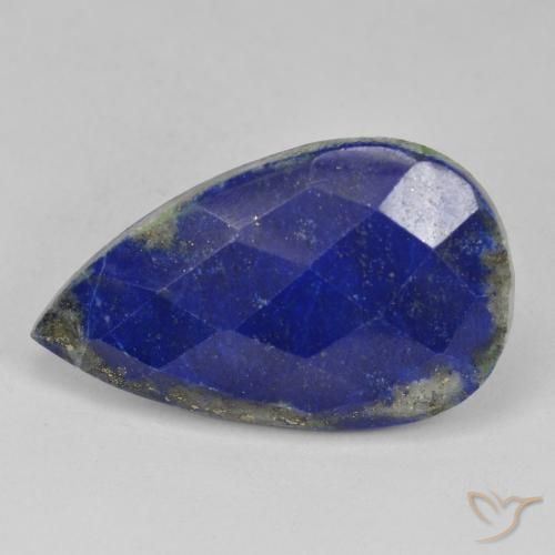 Lápis-lazúli Azul Muito Profundo Natural 19.72ct, Formato de pêra, Opaco