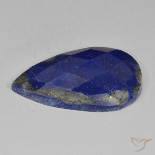 Lápis-lazúli Azul Muito Profundo Natural 19.72ct, Formato de pêra, Opaco