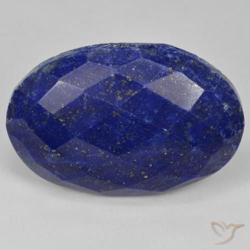 Lápis-lazúli azul natural 32,58ct, corte oval, opaco