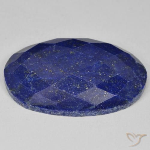 Lápis-lazúli azul natural 32,58ct, corte oval, opaco