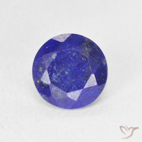 Lápis-lazúli azul natural 0,85ct, corte redondo, opaco