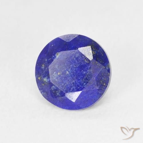 Lápis-lazúli azul natural 0,85ct, corte redondo, opaco