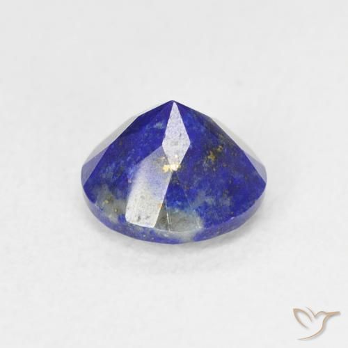 Lápis-lazúli azul natural 0,85ct, corte redondo, opaco