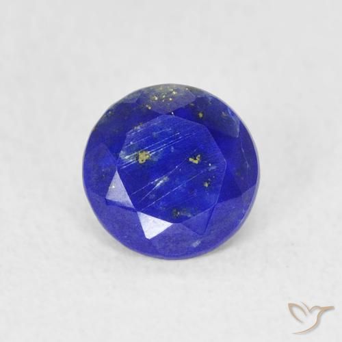 Lápis-lazúli azul natural 0,79ct, corte redondo, opaco