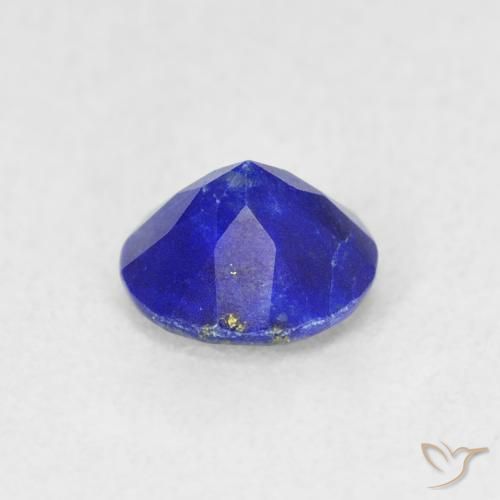Lápis-lazúli azul natural 0,79ct, corte redondo, opaco