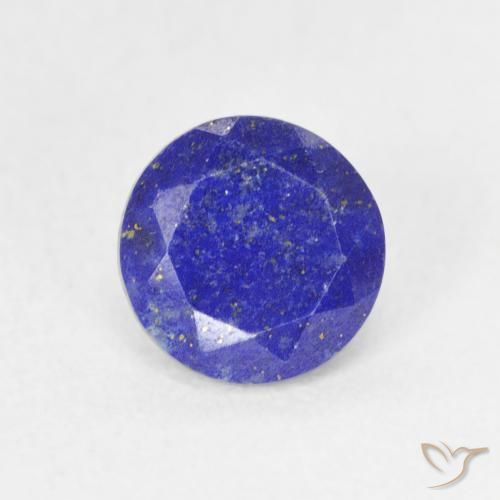 Lápis-lazúli azul natural 0,84ct, corte redondo, opaco
