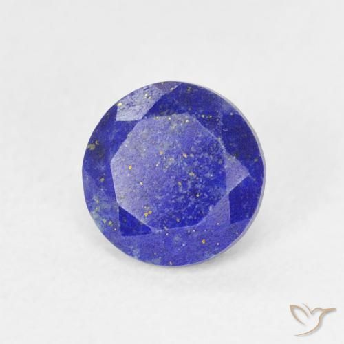 Lápis-lazúli azul natural 0,84ct, corte redondo, opaco