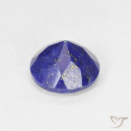 Lápis-lazúli azul natural 0,84ct, corte redondo, opaco