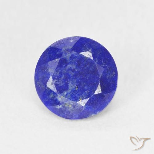 Lápis-lazúli azul natural 0,85ct, corte redondo, opaco