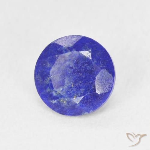 Lápis-lazúli azul natural 0,85ct, corte redondo, opaco