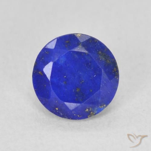 Lápis-lazúli de corte redondo solto de 0,77 ct, 5,9 mm do Afeganistão, Photo A