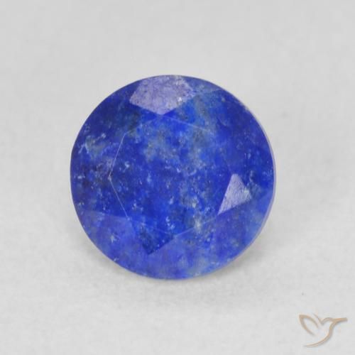 Lápis-lazúli azul natural 0,81ct, corte redondo, opaco