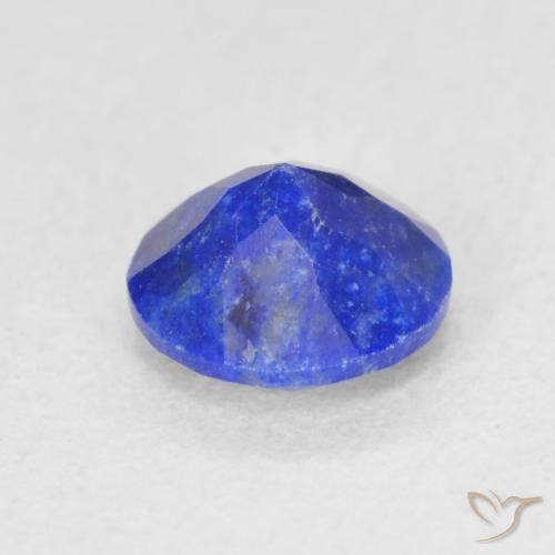 Lápis-lazúli azul natural 0,81ct, corte redondo, opaco