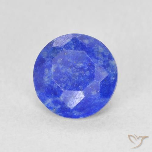 Lápis-lazúli Azul claro Natural 0.74ct, Corte Redondo, Opaco