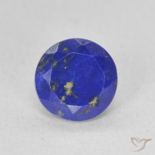 Lápis-lazúli azul natural 0,90ct, corte redondo, opaco