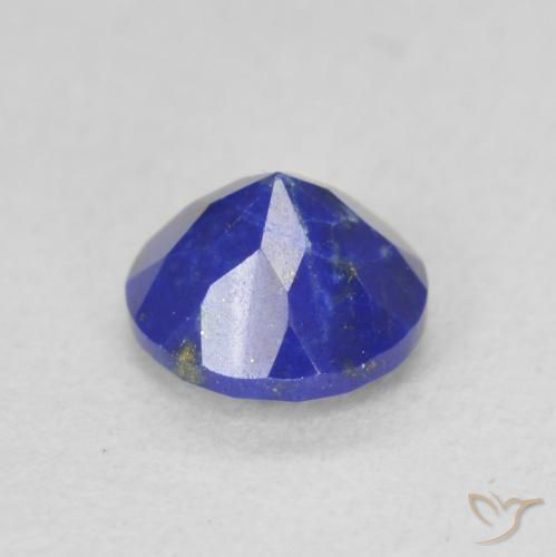 Lápis-lazúli azul natural 0,90ct, corte redondo, opaco
