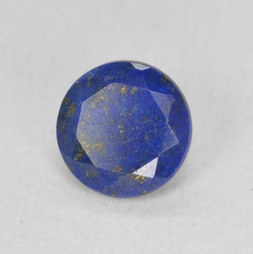 Lápis-lazúli Azul elétrico Natural 0.88ct, Corte Redondo, Opaco