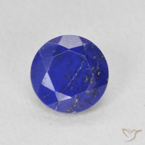Lápis-lazúli azul natural 0,86ct, corte redondo, opaco