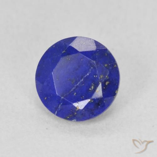 Lápis-lazúli azul natural 0,86ct, corte redondo, opaco