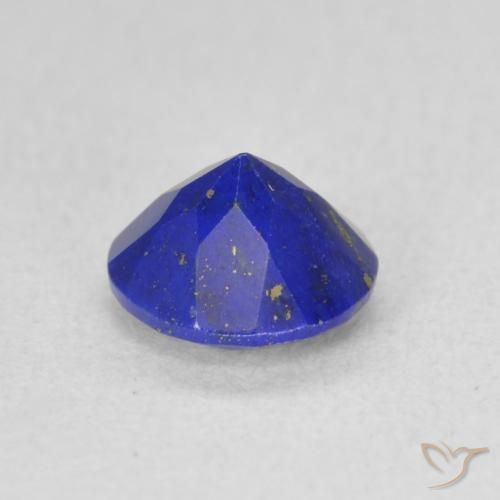 Lápis-lazúli azul natural 0,86ct, corte redondo, opaco