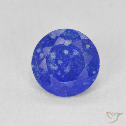 Lápis-lazúli de corte redondo solto de 0,89 ct, 6,1 mm do Afeganistão, Photo A