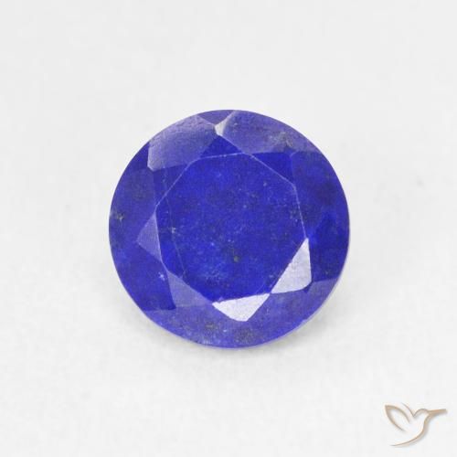 Lápis-lazúli azul natural 0,84ct, corte redondo, opaco