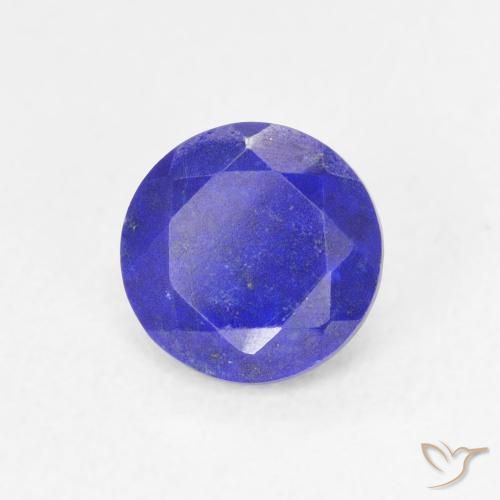 Lápis-lazúli azul natural 0,84ct, corte redondo, opaco