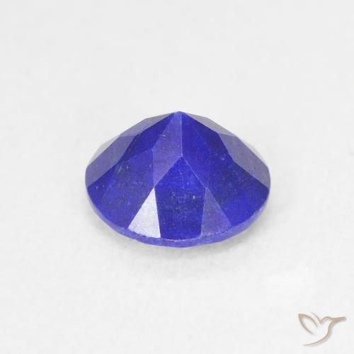 Lápis-lazúli azul natural 0,84ct, corte redondo, opaco