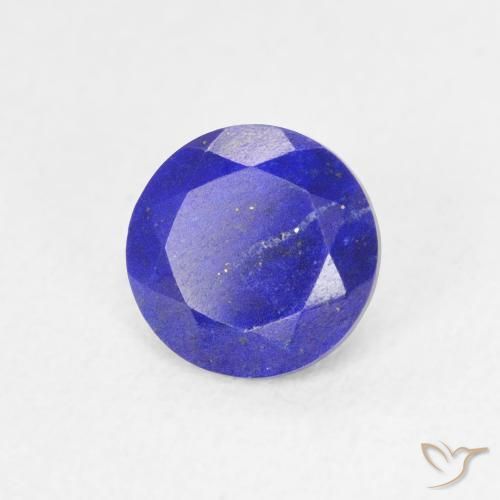 Lápis-lazúli azul natural 0,77ct, corte redondo, opaco