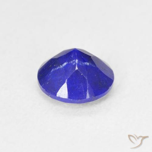 Lápis-lazúli azul natural 0,77ct, corte redondo, opaco