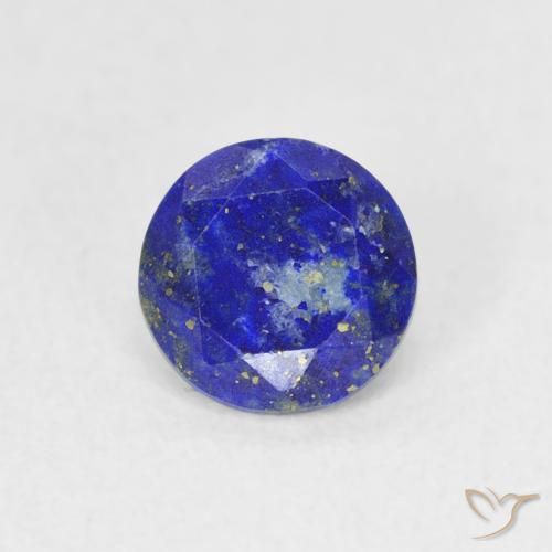 Lápis-lazúli Azul médio Natural 0.75ct, Corte Redondo, Opaco