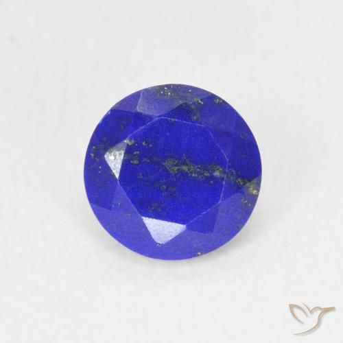 Lápis-lazúli azul natural 0,83ct, corte redondo, opaco