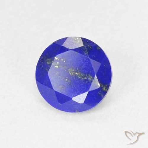 Lápis-lazúli azul natural 0,83ct, corte redondo, opaco