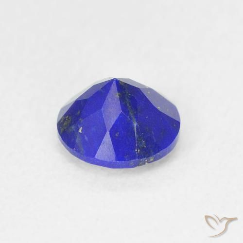 Lápis-lazúli azul natural 0,83ct, corte redondo, opaco